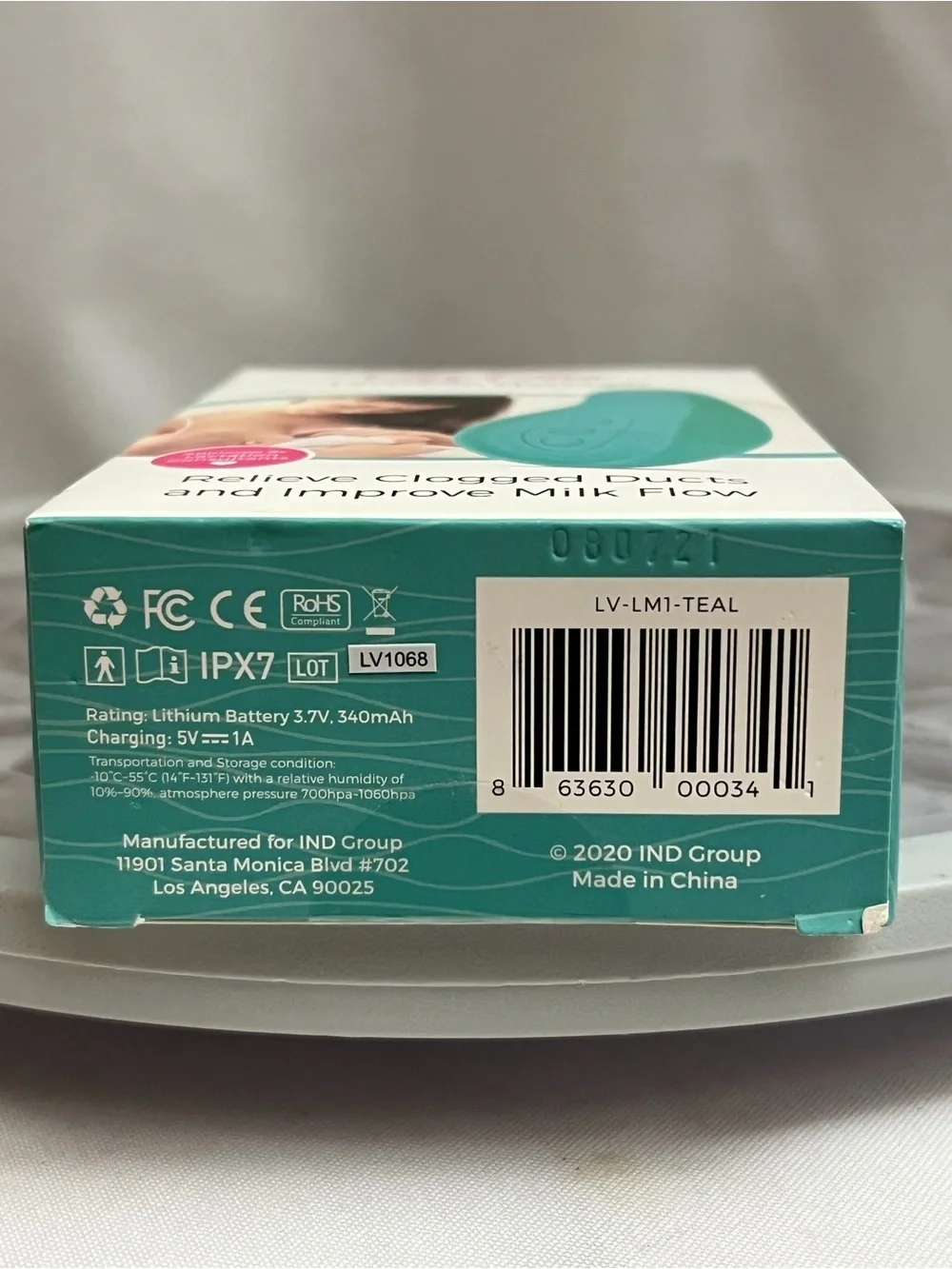 LaVie Lactation Massager Teal LV-LM1-TEAL New In Box